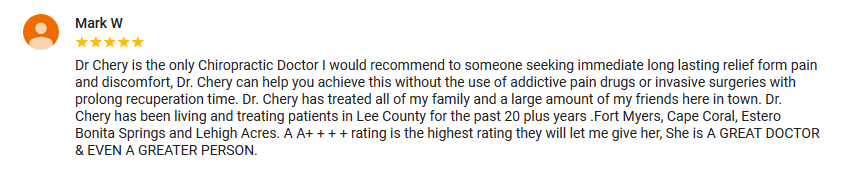 Chiropractic Fort Myers FL Testimonial Mark W Chiropractic Fort Myers FL Testimonial Mark W